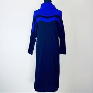 CTI Vintage 1980’s Color Block Turtleneck Dress M